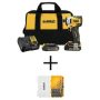 DEWALT ATOMIC 20V MAX Cordless Brushless Compact 1/4 in. Impact Driver Kit and Black and Gold Drill Bit Set (10 Piece) - Image 1