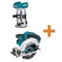 Makita 18V LXT Lithium-Ion Brushless Cordless Variable Speed Compact Router with 18V LXT 6-1/2 in. Lightweight Circular Saw - Image 1