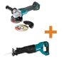 Makita 18V LXT Lithium-Ion Brushless Cordless 4-1/2 in./5 in. Cut-Off/Angle Grinder (Tool-Only) with 18V LXT Reciprocating Saw - Image 1