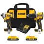 DEWALT ATOMIC 20-Volt MAX Lithium-Ion Cordless 2-Tool Combo Kit with (2) 2.0Ah Batteries, Charger and Bag - Image 1