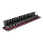 TEKTON 3/8 in. Drive 6-Point Impact Socket Set (38-Piece) (6-24 mm) with Rails - Image 1