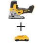 DEWALT 20V MAX XR Cordless Barrel Grip Jigsaw with 20V MAX Compact Lithium-Ion 4.0Ah Battery Pack - Image 1