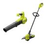 RYOBI ONE+ 18V 13 in. Cordless Battery String Trimmer/Edger and 100 MPH 325 CFM Variable Speed Jet Fan Leaf Blower (Tool Only) - Image 1