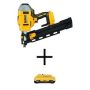 DEWALT 20V MAX XR Lithium-Ion Cordless Brushless 2-Speed 21-Degree Plastic Collated Framing Nailer w/20V Compact 4.0Ah Battery - Image 1