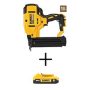 DEWALT 20V MAX XR Lithium-Ion Cordless 18-Gauge Brad Nailer with 20V MAX Compact Lithium-Ion 2.0Ah Battery Pack - Image 1