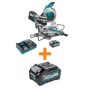 Makita 40V max XGT Brushless Cordless 10 in. Dual-Bevel Sliding Compound Miter Saw Kit(4.0Ah) w/bonus 40V Max XGT 4.0Ah Battery - Image 1