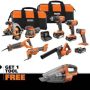 RIDGID 18V Cordless 8-Tool Combo Kit with (3) Batteries, Charger, and Bag with 18V Hand Vacuum - Image 1