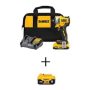 DEWALT ATOMIC 20V MAX Lithium-Ion Brushless Cordless Compact 1/4 in. Impact Driver with 2Ah and 5Ah Batteries, Charger and Bag - Image 1
