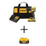 DEWALT ATOMIC 20V Lithium-Ion Cordless 1/2 in. Compact Hammer Drill with 3.0Ah Battery, 5.0Ah Battery, Charger and Bag - Image 1