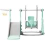 HDPE Indoor and Outdoor Swing Set Kids Playground Climber Swing Playset with Basketball Hoops Freestanding Combination - Image 1