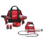 Milwaukee M12 12V Lithium-Ion Cordless Drill Driver/Impact Driver Combo Kit w/Two 1.5Ah Batteries and M12 12V Cordless Grease Gun - Image 1