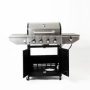 Siavonce Propane Grill 4 Burner Barbecue Grill Stainless Steel Gas Grill with Side Burner and Thermometer for Outdoor BBQ,Camping - Image 1