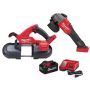 Milwaukee M18 FUEL 18V Lithium-Ion Brushless Cordless Compact Bandsaw W/M18 FUEL Angle Grinder and 8.0ah Starter Kit - Image 1