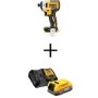 DEWALT 20-Volt Maximum XR Cordless Brushless 3-Speed 1/4 in. Impact Driver with 1.7 Ah POWERSTACK Battery and Charger - Image 1