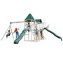 KidKraft Titan Cliffs Wooden Swing Set/Playset with Slides, Rope Bridge and 3 Swings - Image 1