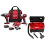 Milwaukee M18 18V Lithium-Ion Cordless Drill Driver/Impact Driver Combo Kit w/M18 2 Gal. Wet/Dry Vacuum - Image 1