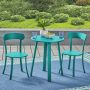 Rose 3 pc Cast Metal Bistro Set w/ Cast Aluminum Top Table and 2 Chairs - Image 1