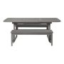 Walker Edison Furniture Company Grey Wash 3-pc Extendable Wood Outdoor Patio Dining Set - Image 1