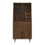 Welwick Designs 64 inch Rectangular Dark Walnut 4 Drawer Secretary Desks w/ Keyboard Tray - Image 1