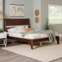 Welwick Designs Walnut Queen Solid Wood Modern - Platform Bed - Image 1