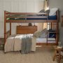 Walker Edison Furniture Company Solid Wood Twin over Twin Mission Design - Bunk Bed - Walnut - Image 1