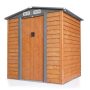 JAXPETY 6.5 ft.W x 5.2 ft.D Outdoor Storage Metal Shed Tool Organizer Building w/ Vents& Sliding Door(33.8 sq. ft.) - Image 1