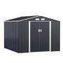JAXPETY 9.1 ft. W x 10.5 ft. D Metal Storage Shed Garden Tool Storage Outdoor House with Sliding Door (95.55 sq. ft.) - Image 1