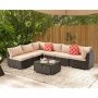 7-Piece PE Wicker Outdoor Sofa Sectional Set with Khahi Cushions for Garden, Lawn, Balcony - Image 1