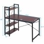 Costway 24 inch Rectangular Brown Computer Desk w/ Solid Wood Material - Image 1