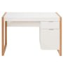 44 in. White Computer Desk Workstation Table with Drawers - Image 1