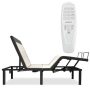 Costway White Queen Size Adjustable Bed Base Electric Bed Frame with Massage Modes - Image 1
