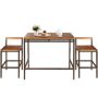 CASAINC 3-pc Wicker Rectangular Bar Outdoor Dining Set - Image 1