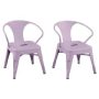 Harper and Hudson Lavendar Kids Metal Activity Chair (Pack of 2) - Image 1