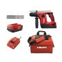 Hilti 22 Volt Lithium-Ion TE 4 Cordless Rotary Hammer with Two 4.0 Ah Batteries, Charger, Bits and Bag - Image 1