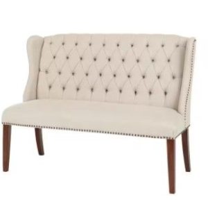 Home-Decorators-Collection-Belcrest-Upholstered-Tufted-Wingback-Dining-Bench-w-Khaki-Beige-Seat-56-30-inch-W-x-41-inch-H