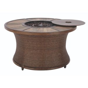 Home-Decorators-Collection-Port-Elizabeth-23-5inch-Grouted-Porcelain-Fire-Pit-in-Brown-w-Alum-Rim