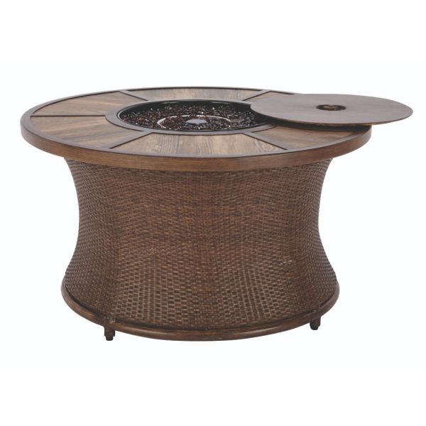 Home-Decorators-Collection-Port-Elizabeth-23-5inch-Grouted-Porcelain-Fire-Pit-in-Brown-w-Alum-Rim