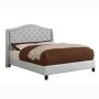 Furniture of America Dyevera Warm Gray Fabric Upholstered California King - Platform Bed - Image 1
