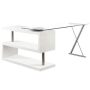 Furniture of America Corryton 59.25 in. Rectangle White Computer Desk with Convertible Shape - Image 1