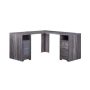 Furniture of America Helmer 59-in. L-Shaped Dark Gray 2 Drawer Computer Desk with File Storage - Image 1