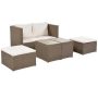 itapo 6-Piece PE Wicker Patio Conversation Set with Beige Cushion - Image 1