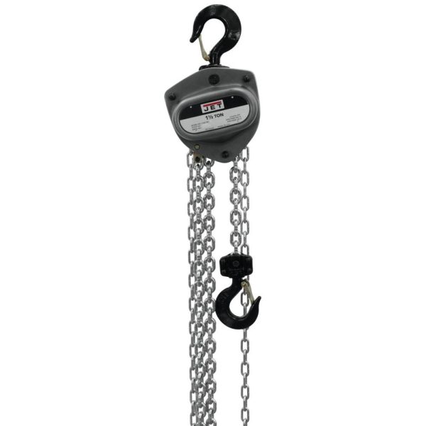 Jet-L100-150WO-10-1-1-2-Ton-Hand-Chain-Hoist-w-10-ft-Lift-and-Overload-Protection
