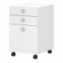 kathy ireland Echo Pure White 3-Drawer Mobile File Cabinet - Image 1