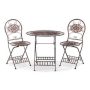 Alpine Corporation 3-Piece Indoor/Outdoor Oval Bistro Set Folding Table and Chairs Patio Seating, Bronze - Image 1