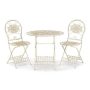 Alpine Corporation 3-Piece Indoor/Outdoor Bistro Set Folding Table and Chairs Patio Seating, White - Image 1