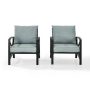 Crosley Kaplan 2-pc Metal Patio Outdoor Seating Set with Mist Cushion - 2-Outdoor Chairs - Image 1