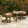 Royal Garden Bridgeport 3-pc Aluminum Outdoor Bistro Set w/ Tan Cushions - Image 1