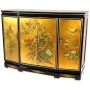 Oriental Furniture Gold Leaf Slant Front Cabinet - Image 1