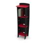 Legare Kid's Bookcase w/ 3 Shelves in Race Car Collection Red and Black - Image 1