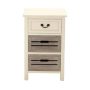 LITTON LANE 28-inch White Wood Coastal Style Storage Cabinet Unit - Image 1